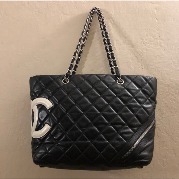 Authentic Chanel Cambon Line Large Leather Tote Bag - Picture 2 of 12